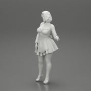 Attractive Stewardess in maid clothes Posing - Only-Games