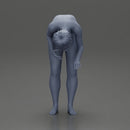 Naked Girl standing behind her boyfriend gently touching his face - Only-Games