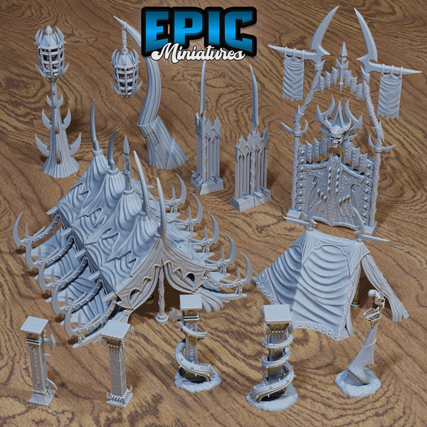 Dark Elf Siege Camp Scatter Set