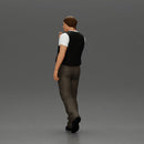 gangster in a head scarf and vest walking - Only-Games