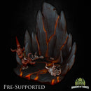 Hell Scenery [PRE-SUPPORTED] Devil Fire Lava Ground Diorama - Only-Games