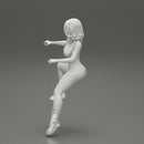 sexy woman in one piece sitting and driving a motorbike - Only-Games