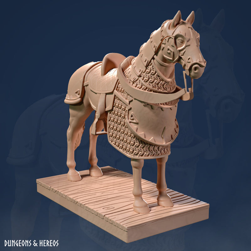 Battle Horse - War Horse - Horse Miniature - Riding Horse - Rideable Horse - Horse Mount - Steed