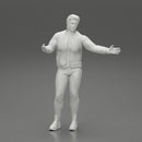 young man standing and explaining with hands - Only-Games