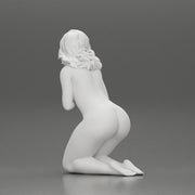 Naked girl sitting and covering her breasts - Only-Games