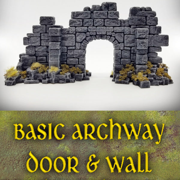 Basic Archway Door Wall: Ancient Ruins Terrain Set - Only-Games