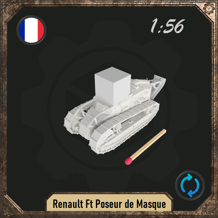 1/56 Renault Ft Poseur de Masque