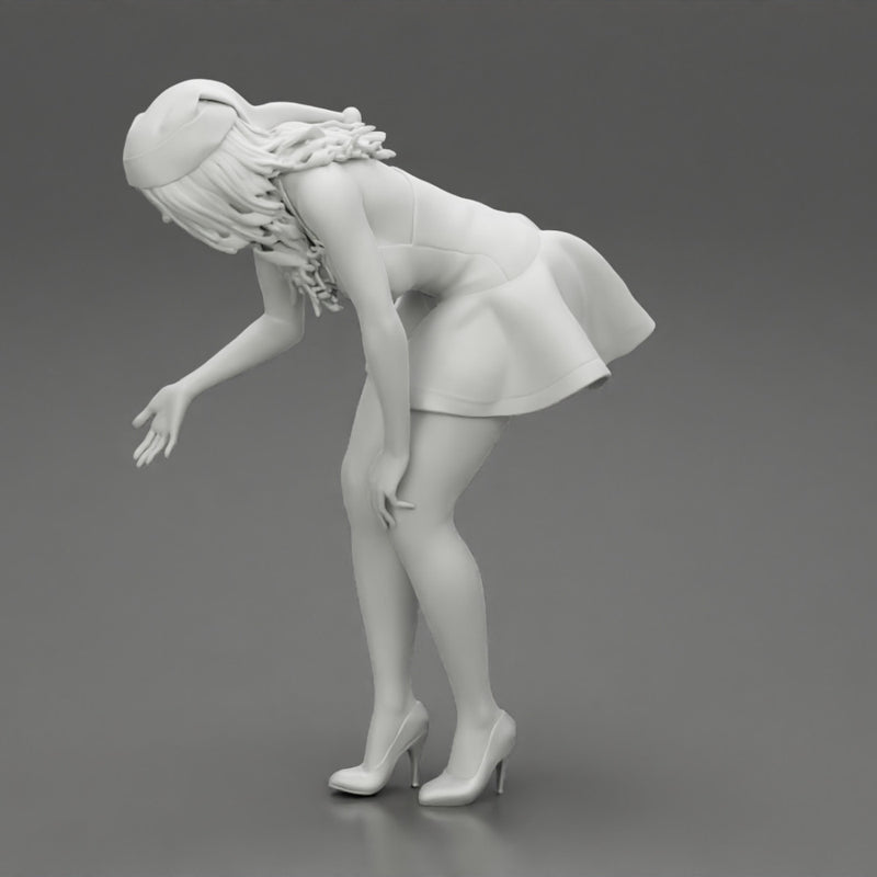 santa christmas  girl in hat and dress bend over - Only-Games