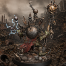 Telly-Porta Skrapp Boy_supported  - Sci-Fi Orc Warlord Miniature | Scrap-Tech| Original Wargaming 40mm