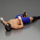 Defeated fighter lying on the floor after the battle - Only-Games