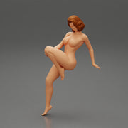 Sexy naked girl sitting on a truck tyre - Only-Games