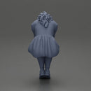 sad girl in a puff-sleeve shirt sitting and crying with her hands covering her face - Only-Games