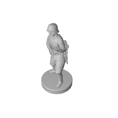 1/72 3D Printed WW2 German Soldier in Action Pose (x10)