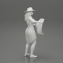 travel woman in hat and dress with sun glasses holding a map and looking to the map - Only-Games