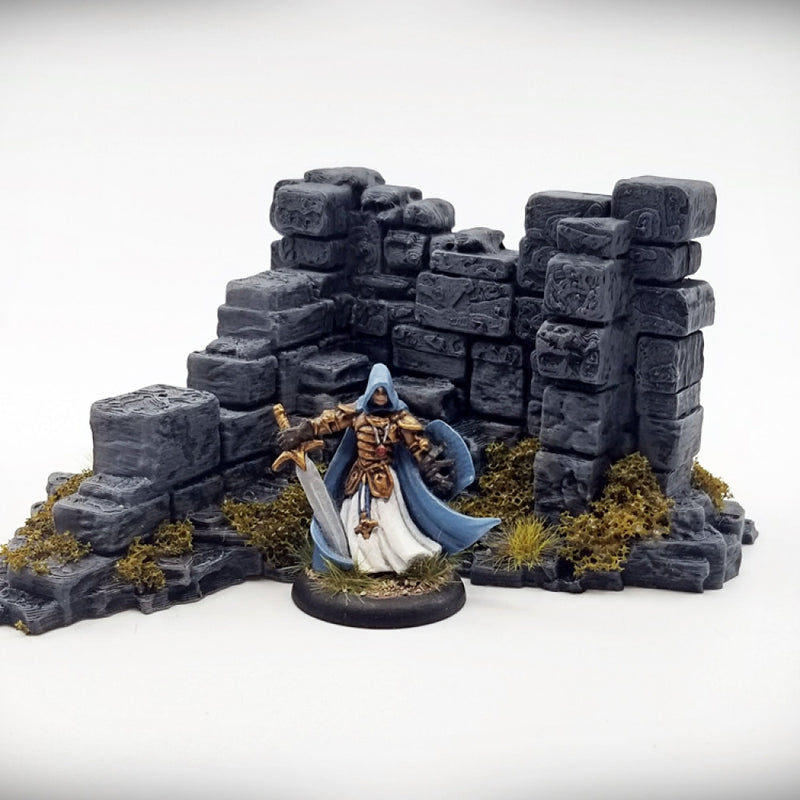 Basic Corner Wall B: Ancient Ruins Terrain Set - Only-Games