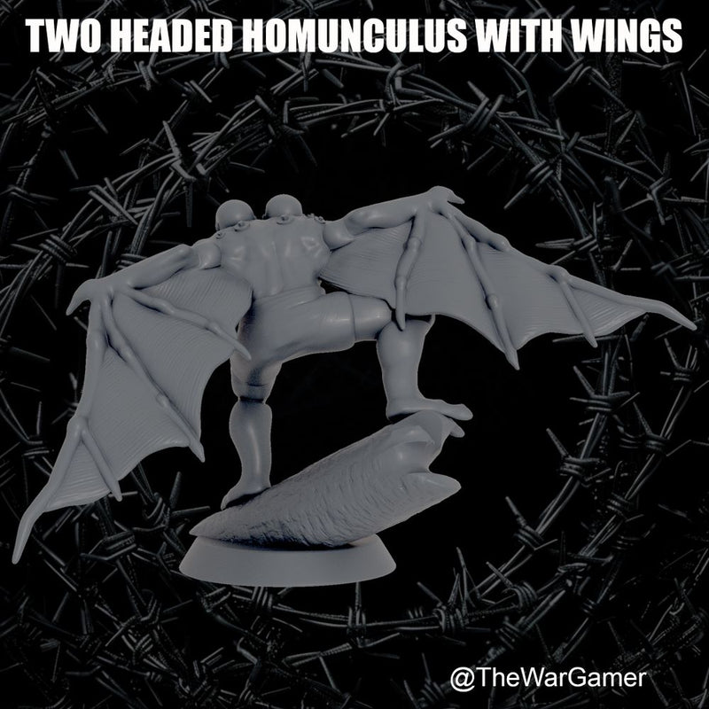 Two Headed Homunculus with Wings