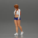 sexy girl walking in shorts and mini short and backpack - Only-Games
