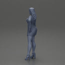 Confident Woman in kimono dress and heels posing - Only-Games