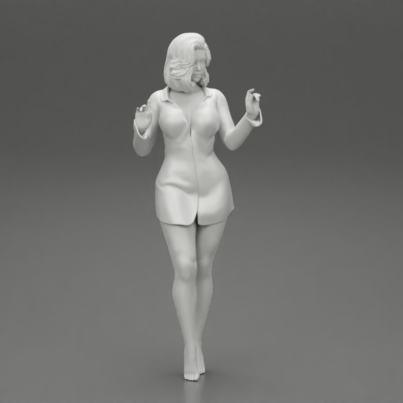 Cute Woman Wearing Long Shirt while Posing - Only-Games