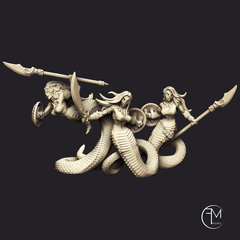 Snakewoman Guards - 3 Units (AMAZONS! Kickstarter) - Only-Games