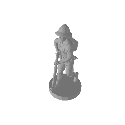 1/72 3D Printed WW2 Italian Infantry w/ Pith Helmet Pose 1 (x10)