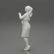 woman in bathrobe standing - Only-Games
