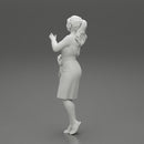 woman in bathrobe standing - Only-Games