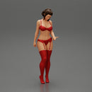 Sexy Girl standing in lingerie bikini - Only-Games