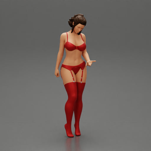 Sexy Girl standing in lingerie bikini - Only-Games
