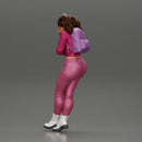 Tearful girl standing in jeans and mini shirt expressing deep sorrow with pigtails - Only-Games