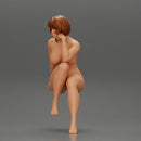 Naked woman sitting thinking - Only-Games