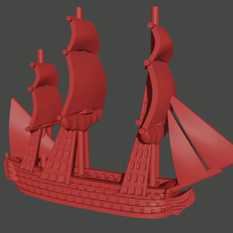 1/2400 Famous Napoleonic Ship Set (7 models) + Blender Customiser Files