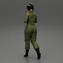woman fighter pilot walking in helmet - Only-Games