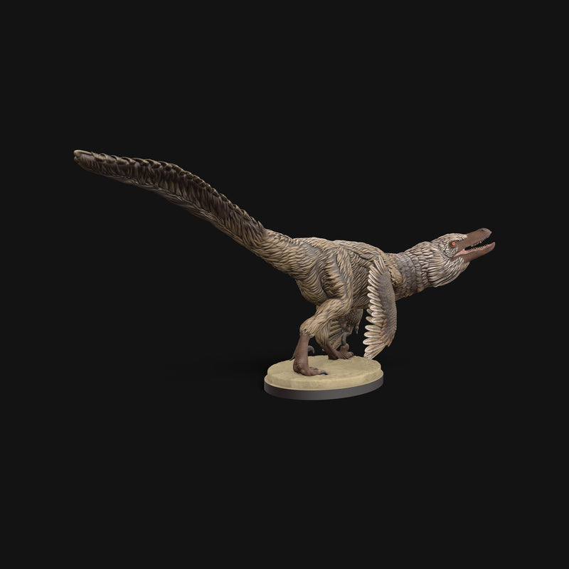 Velociraptor sneaking up 1-20 scale colored - Only-Games