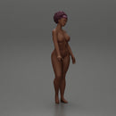 Naked Black girl With Curly Hair Standing - Only-Games