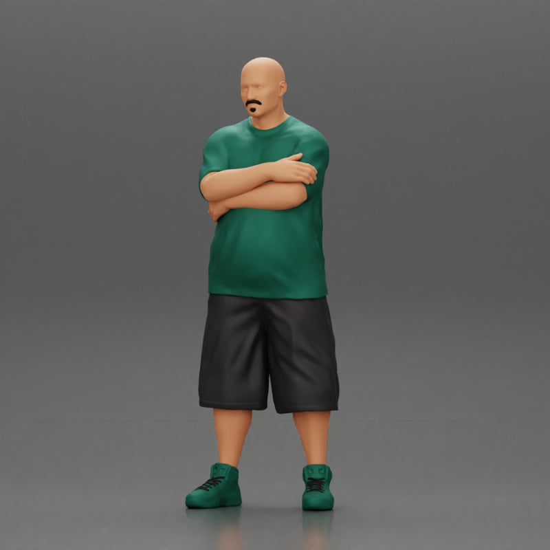 Fat Gangster in cap folding one's arms - Only-Games