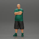 Fat Gangster in cap folding one's arms - Only-Games