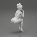 Naked Girl sitting and enjoying - Only-Games