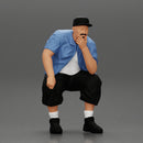 Fat Gangster sitting and thinking - Only-Games