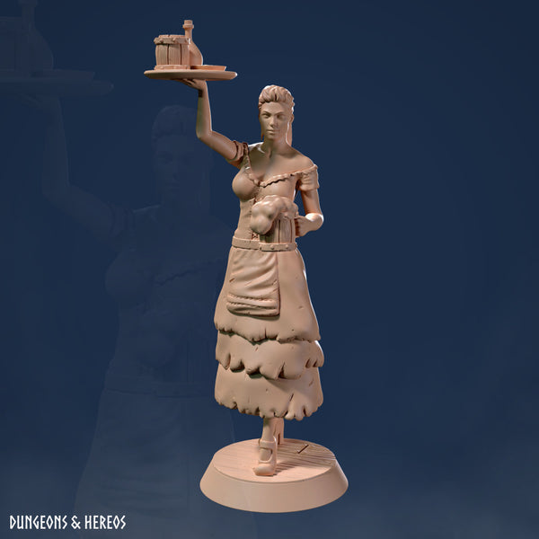 Barmaid - Woman - Female - Maid - Townsfolk - Commoner - Folk - Barmaid - NPC - Female NPC - Woman NPC