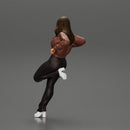 lowrider chola girl leaning against the car mini jacket - Only-Games