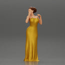 Fashion girl in a wedding dress robe posing - Only-Games