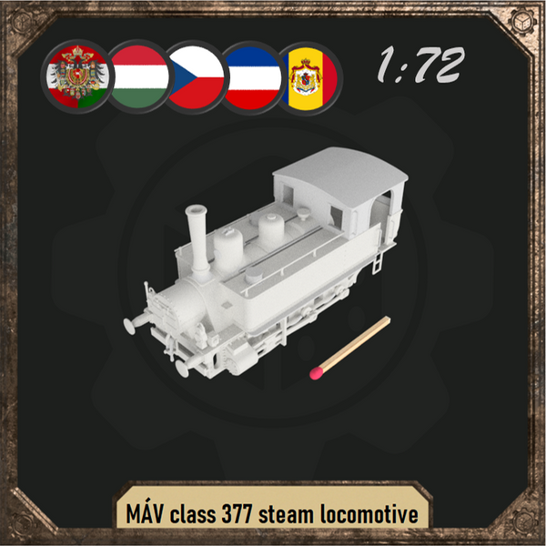 1/72 MÁV class 377 steam locomotive