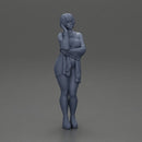 pretty girl with short hair posing in a sweater - Only-Games