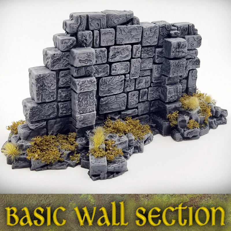 Basic Wall B: Ancient Ruins Terrain Set - Only-Games