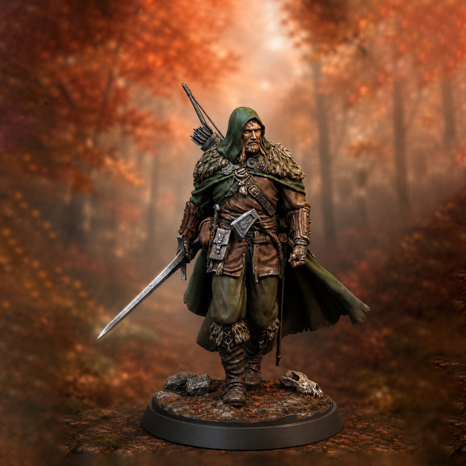 Torvin the Ranger - Fantasy Ranger STL Miniature - PaintedOrNot ...