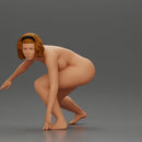 naked surfer woman in a bikini riding a wave on her surfboard - Only-Games