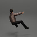 Man in a leather jacket sitting on the car and closing the car door - Only-Games