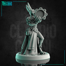 (0211) Female Rabbitfolk bard gypsy with tambourine - Only-Games