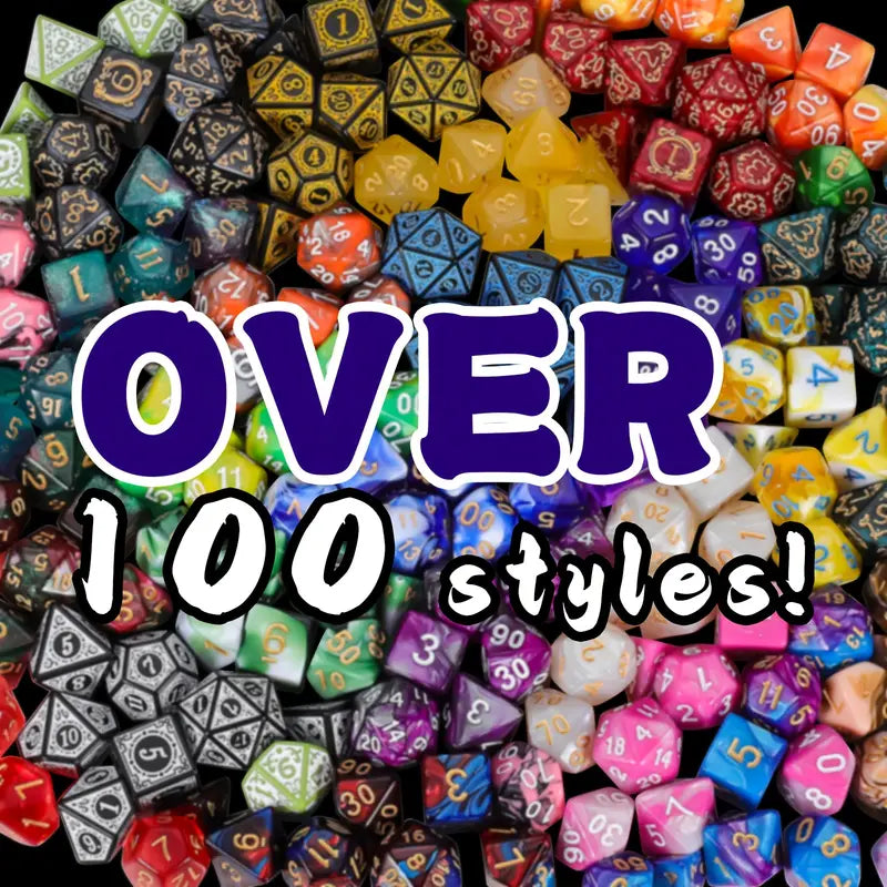Mystery Dice Blind Bag 7pc Polyhedral Lucky Dip D&D, PATHFINDER TTRPG - Only-Games